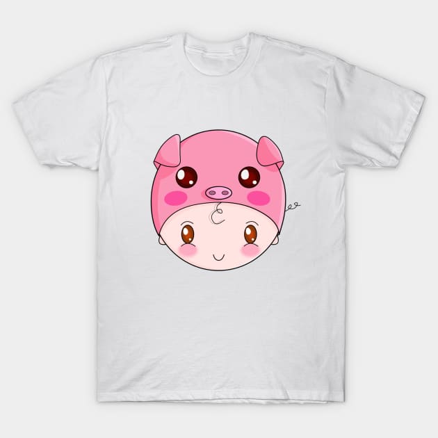 Cute Chubby Pig T-Shirt by CuteCreation